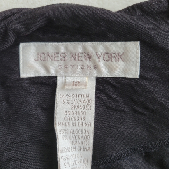 Y2K Sleeveless Cotton Stretch Dress EUC | Ladies 12 Black Jones New York - Picture 8 of 14